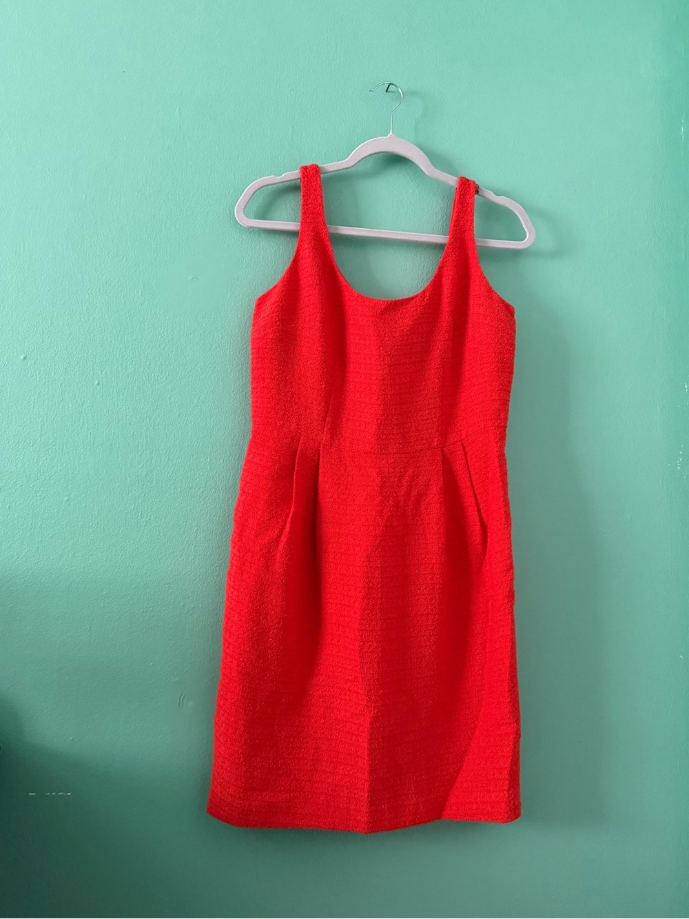 Ann Taylor Red Textured Mini Dres